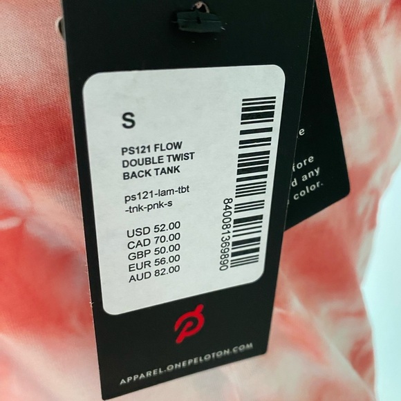 NWT - Peloton Tie-Dye Flow Double Twist Back Relaxed Fit Tank, Size Small - Picture 7 of 8